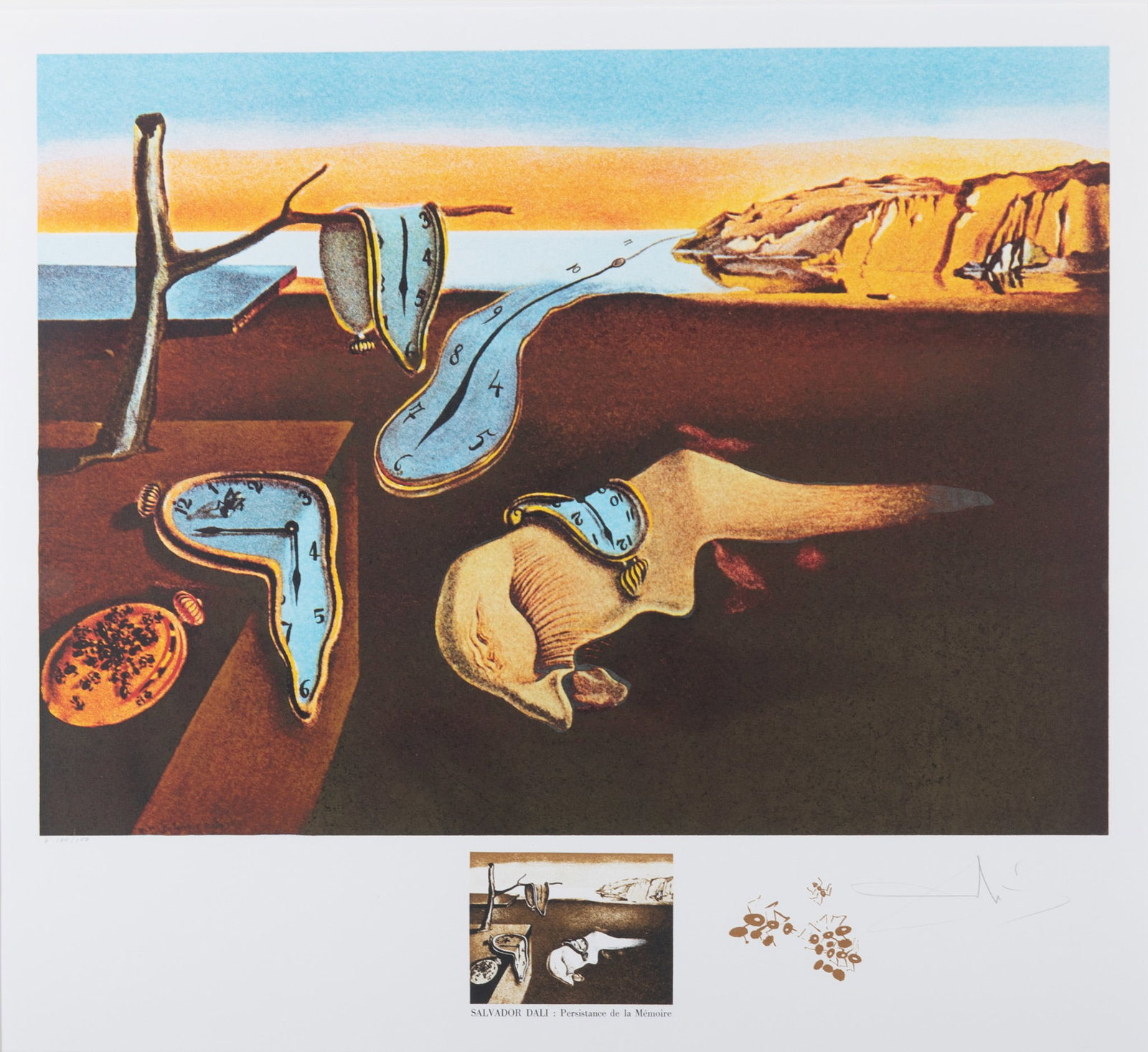 Salvador Dali, Spanish (1904-1989), Changes in Great Masterpieces, Persistence of Memory, 1974, (1 of 5)