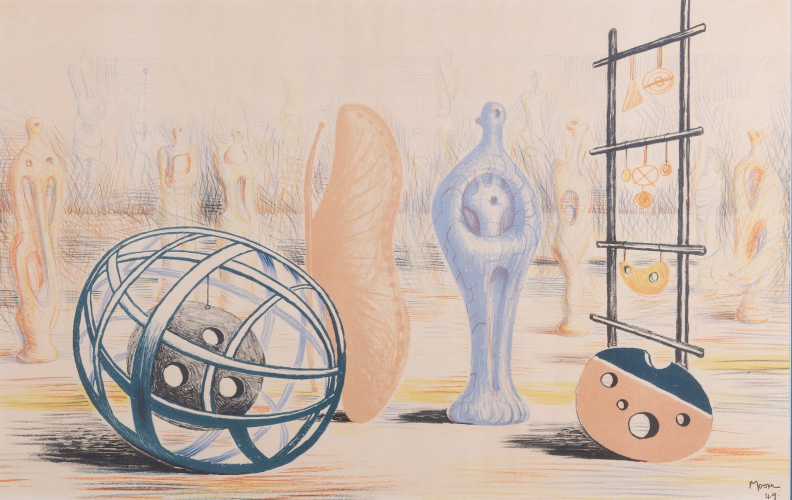 Henry Moore, British (1898-1986), Sculptural Objects, lithograph (1 of 4)