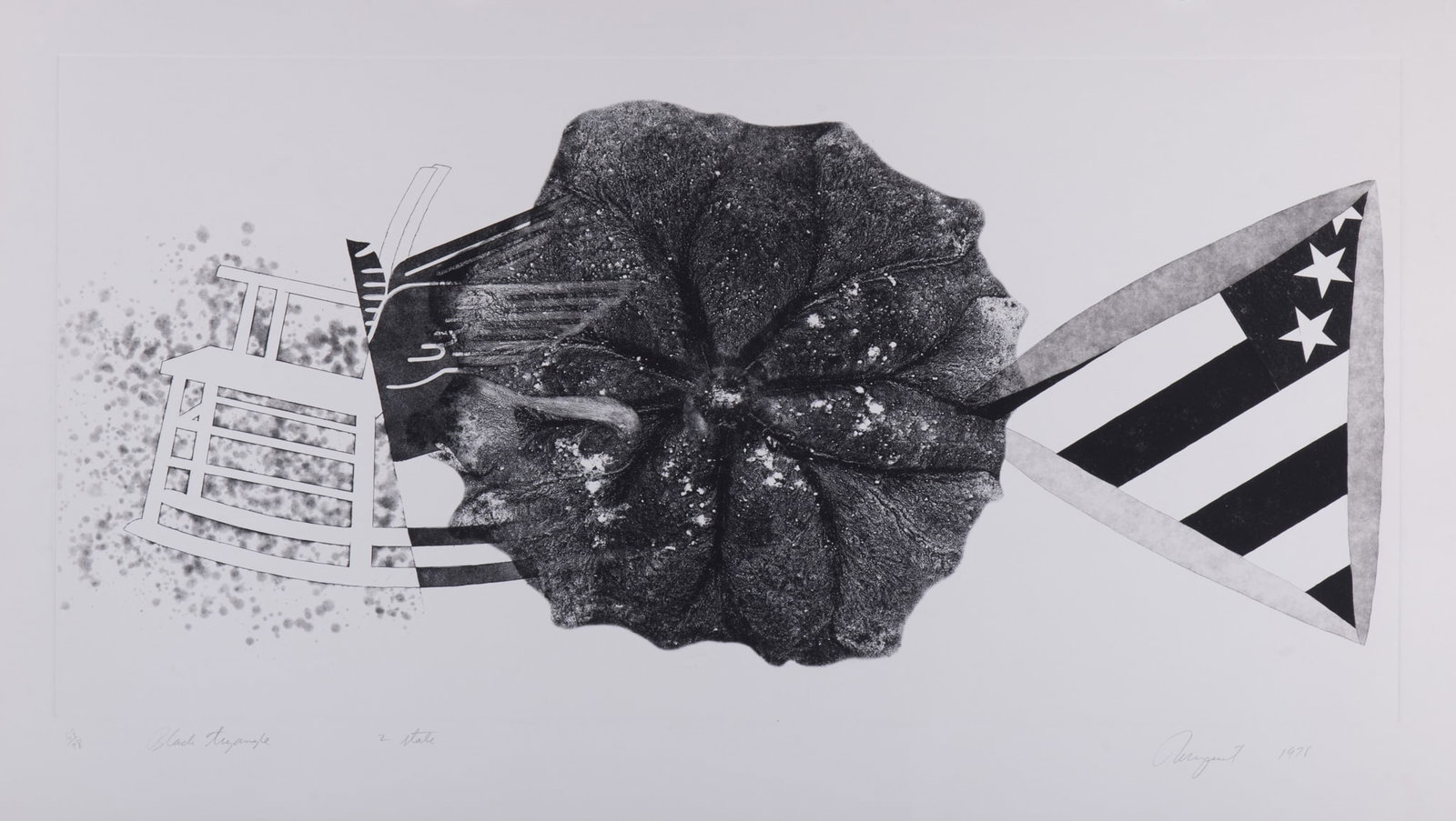 James Rosenquist, American (1933-2017), Black Triangle, 1978, etching, 2nd State, edition 68/78 (1 of 5)