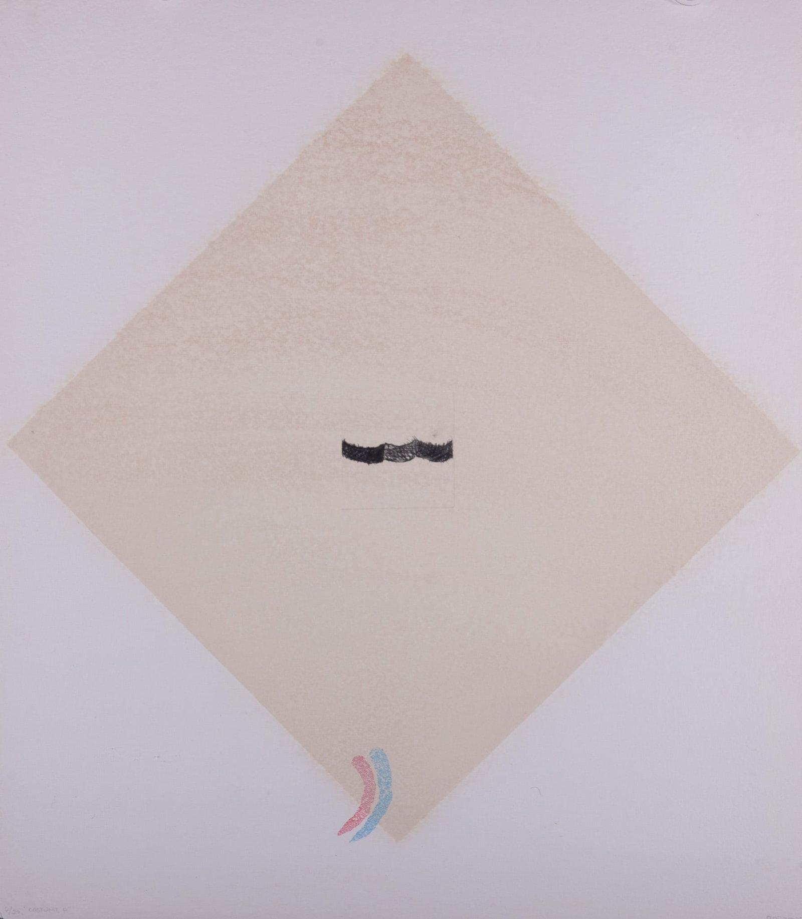 Richard Tuttle, American (b. 1941), Costume F (From the Costume Portfolio), 2002, color aquatint,: Richard Tuttle American, (b. 1941) Costume F (From the Costume Portfolio), 2002 color aquatint, ed. 6/20 initialed, dated, titled, and numbered in pencil lower margin, unframed. 25 x 21 3/4 inches