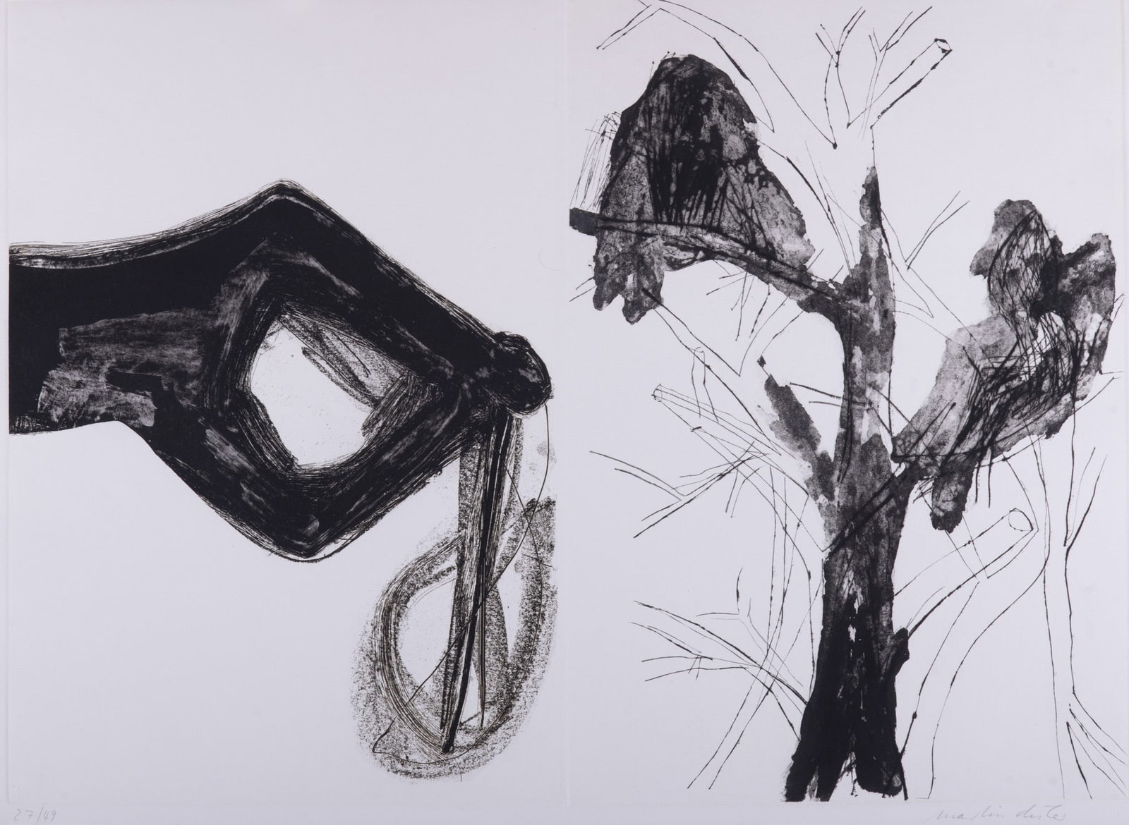 Martin Disler, Swiss (1949-1996), From: Endless Modern Licking of Crashing Globe by Black Doggie (1 of 4)