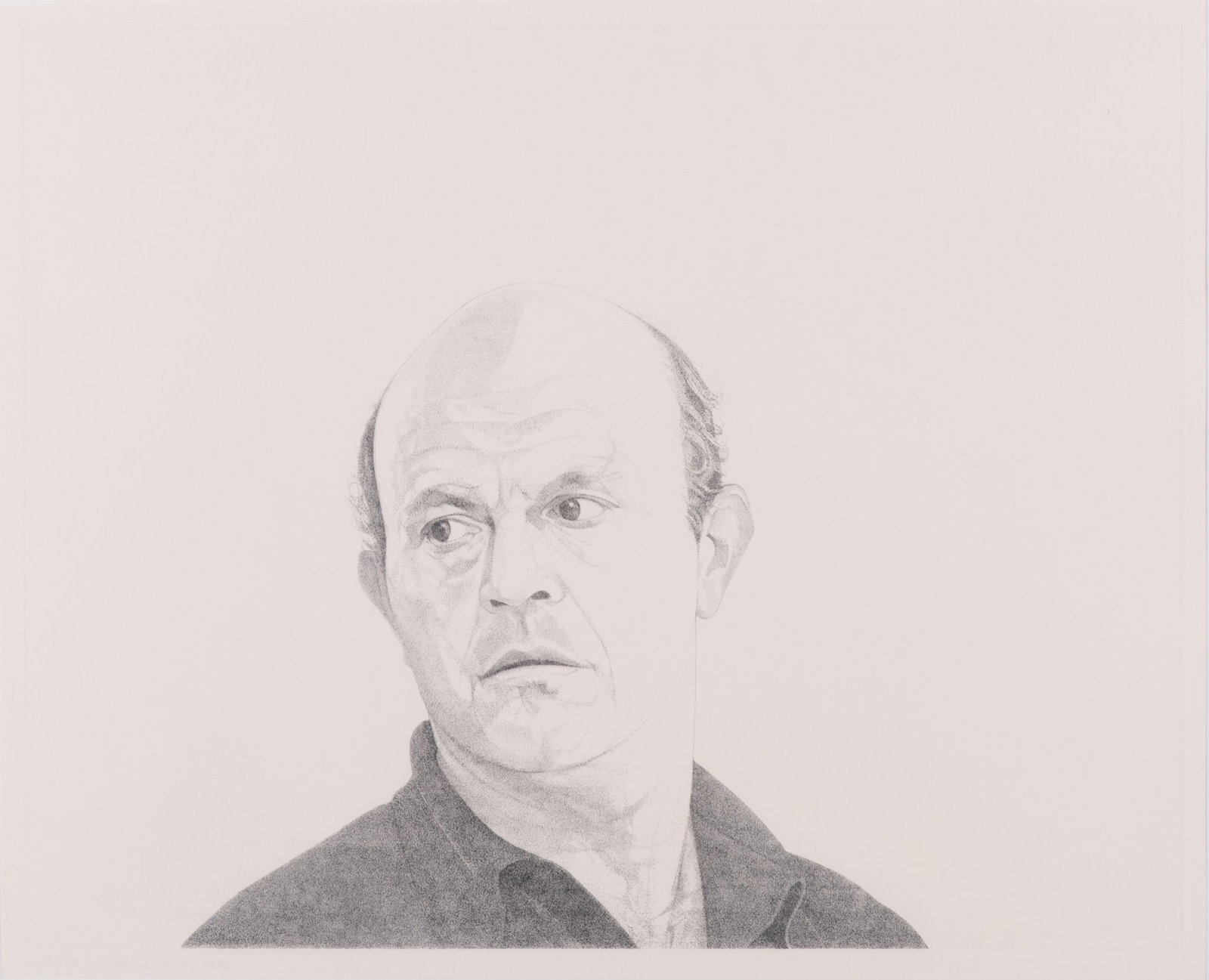 Theo Wujcik, American (1936-2014), Jim Dine from the Mentors Series, 1976, etching, ed. 32/40: Theo Wujcik American, (1936-2014) Jim Dine from the Mentors Series, 1976 etching, ed. 32/40 signed, dated, and numbered in pencil lower margin, framed. 16 1/2 x 20 3/4 inches (plate); 27 1/2 x 31 inch