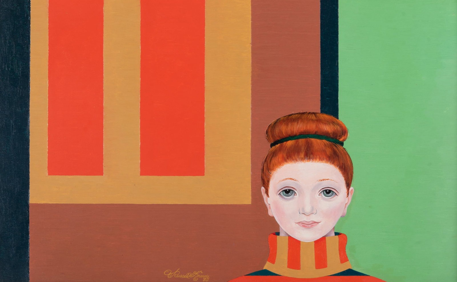 Russell Kraus, St. Louis (1918-2009), Girl, 15, oil on masonite (1 of 4)