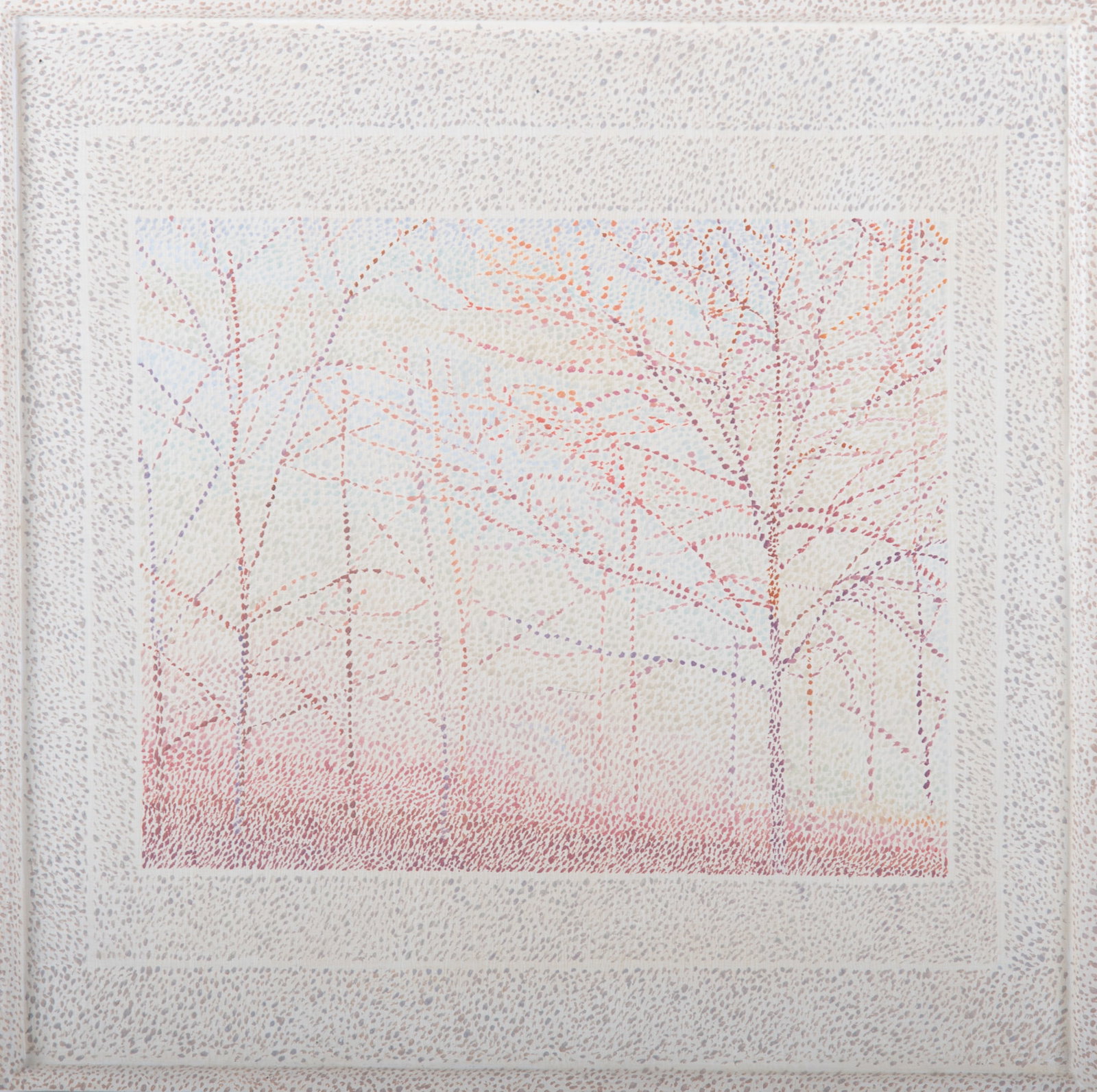 Nancy Newman Rice, Missouri, New York (b. 1950), Bare Trees, 1993, oil on panel: Nancy Newman Rice Missouri, New York, (b. 1950) Bare Trees, 1993 oil on panel signed with title and date verso, framed. Label verso: R. Duane Reed Gallery, St. Louis 11 1/2 x 11 1/2 inches
