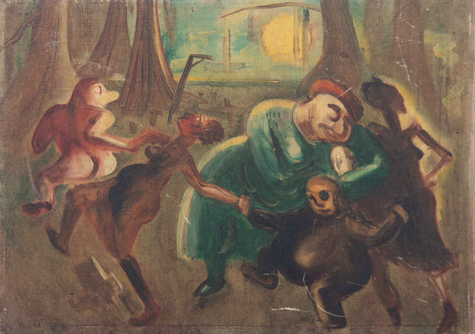 Don Adair Brown, American (1899-1958), Swamp Dancers, oil on canvas board (1 of 5)