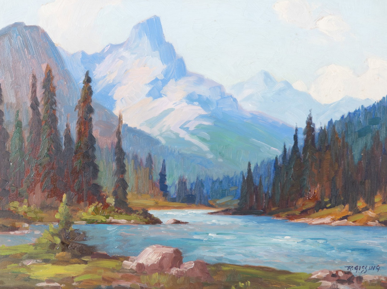 Roland Gissing, Canadian (1895-1967), Mistaya River, oil on canvas board (1 of 5)