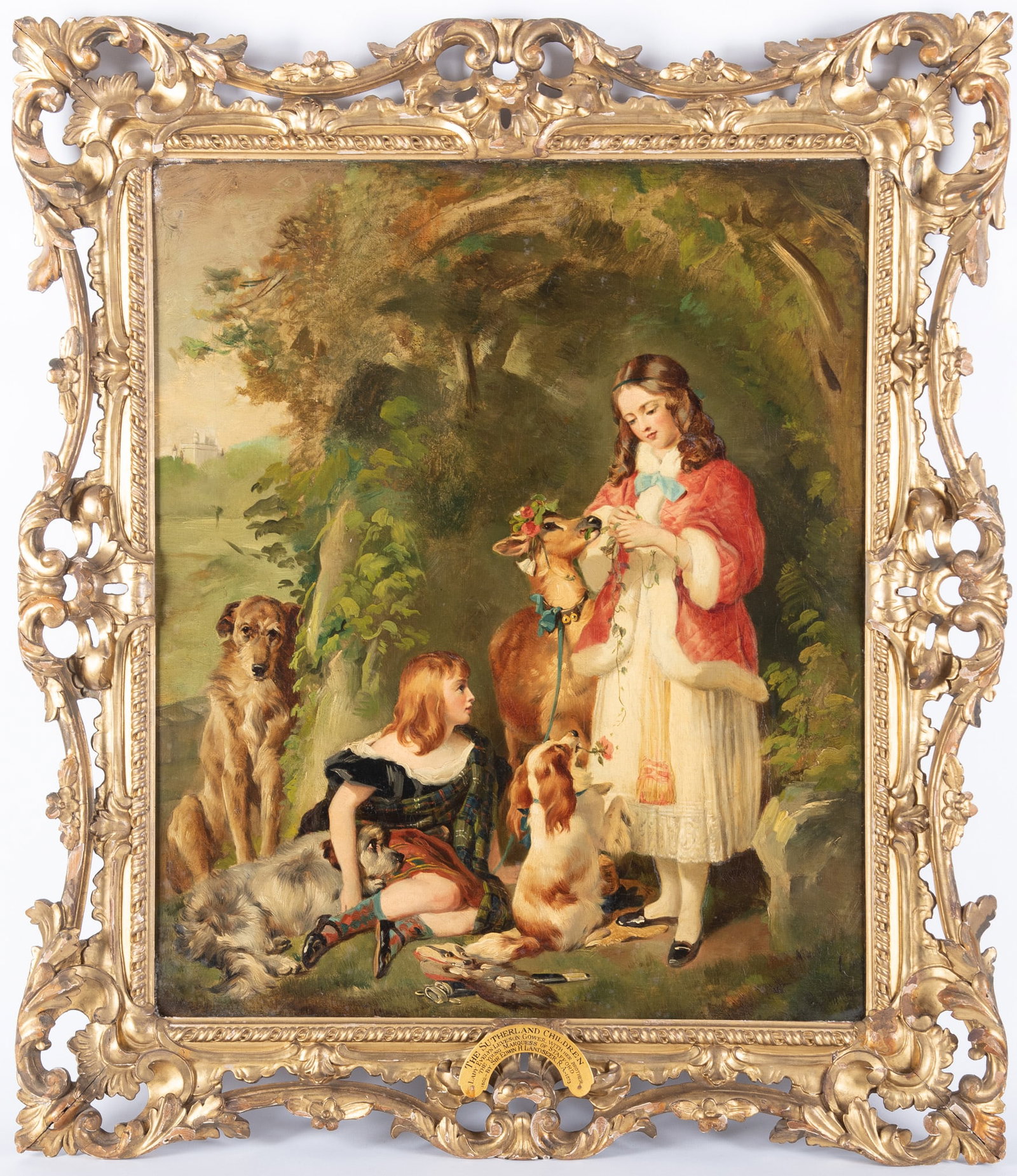 Ascribed to Edwin Henry Landseer, England (1802-1873), The Sutherland Children (Lady Evelyn (1 of 7)