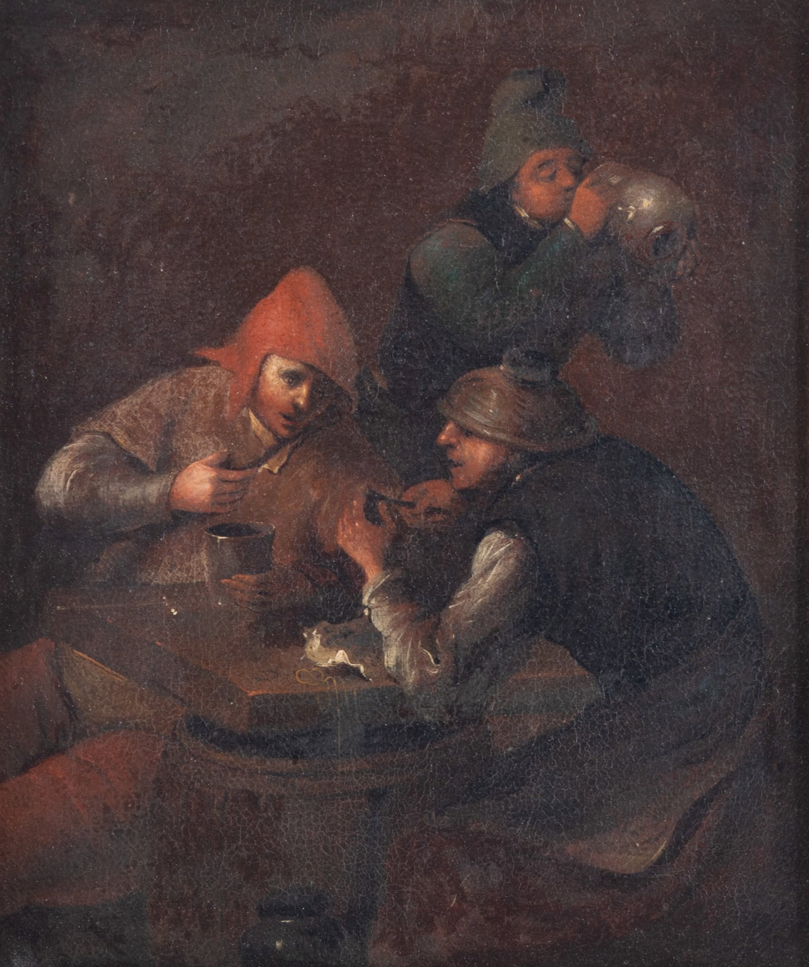Attributed to Adrian Jansz Van Ostade, Haarlem, The Netherlands (1610-1685), Figures in a Tavern, (1 of 7)