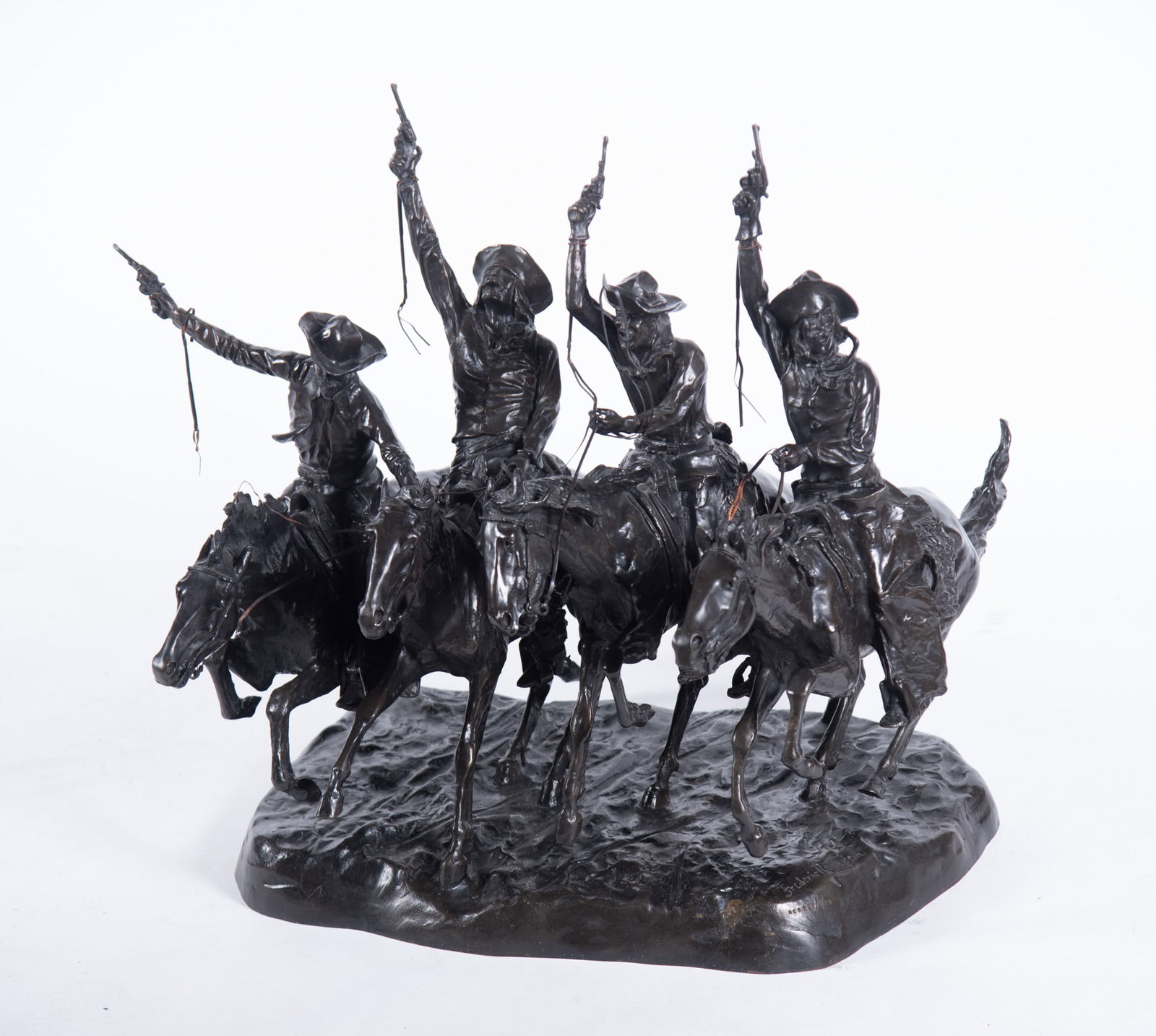 After Frederic Sackrider Remington, American (1861-1909), Coming Through the Rye, bronze (1 of 4)