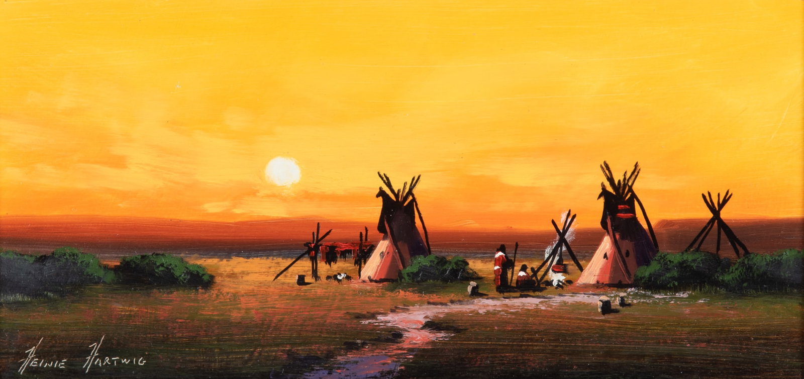 Heinie Hartwig, American (b. 1937), Comanche Sundown, oil on canvas (1 of 5)