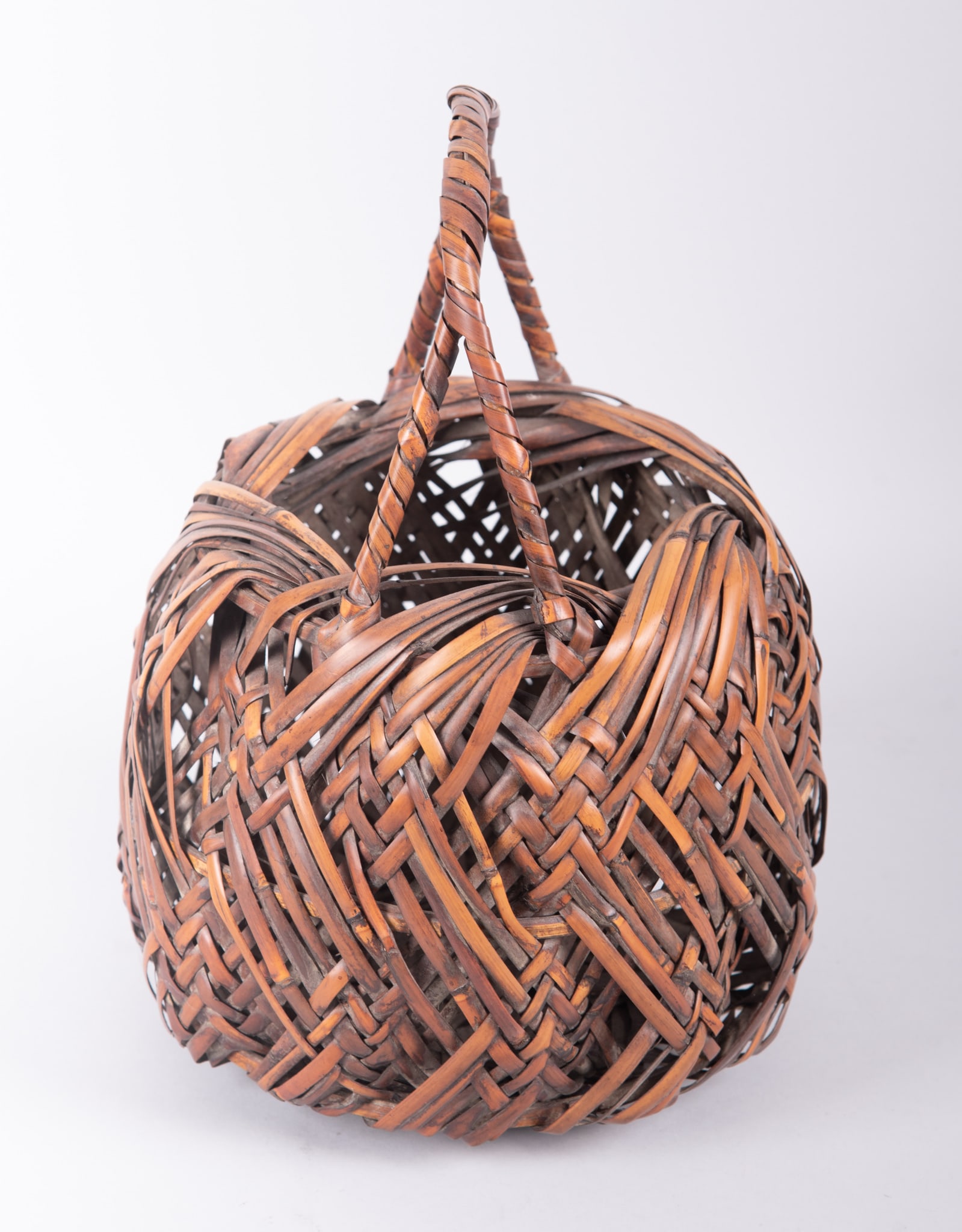 An Antique Japanese Ikebana Bamboo Basket (1 of 3)