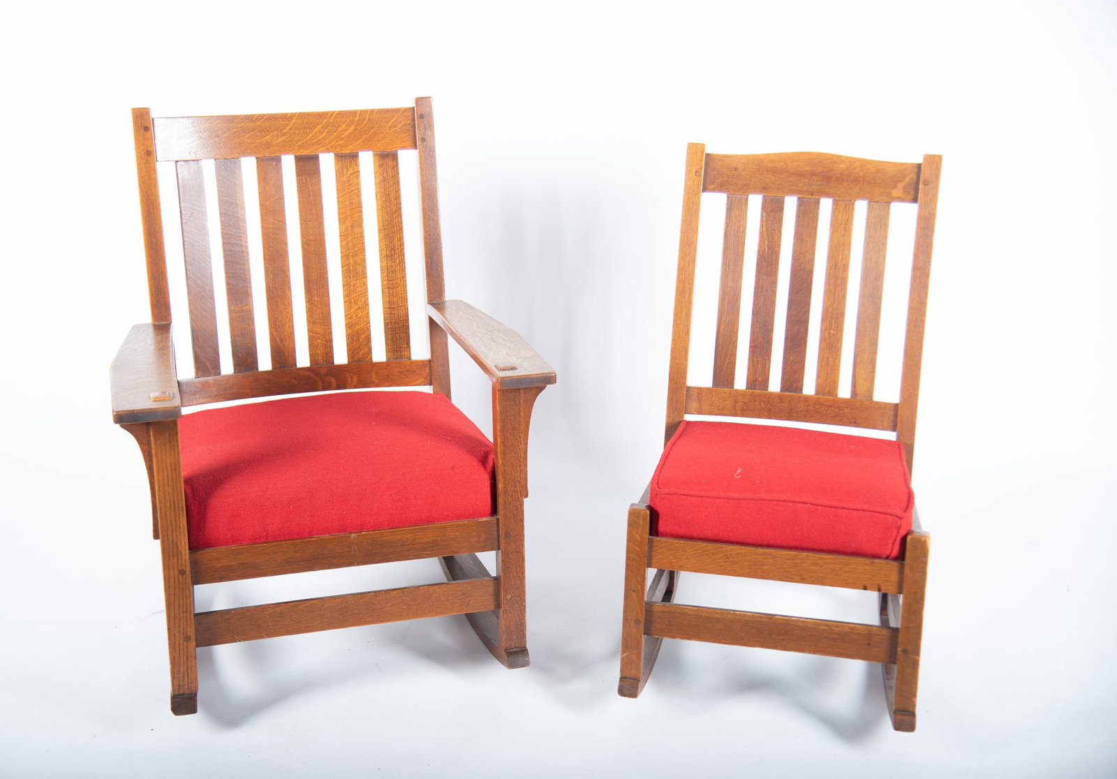 Two Early Twentieth Century L & J.G. Stickley Oak Arts And Crafts Rockers (1 of 4)
