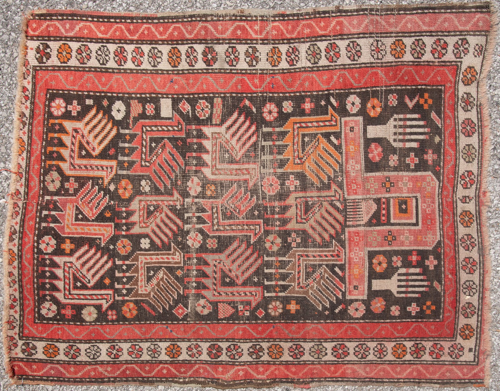 Antique Akstafa Directional Prayer Rug (1 of 3)