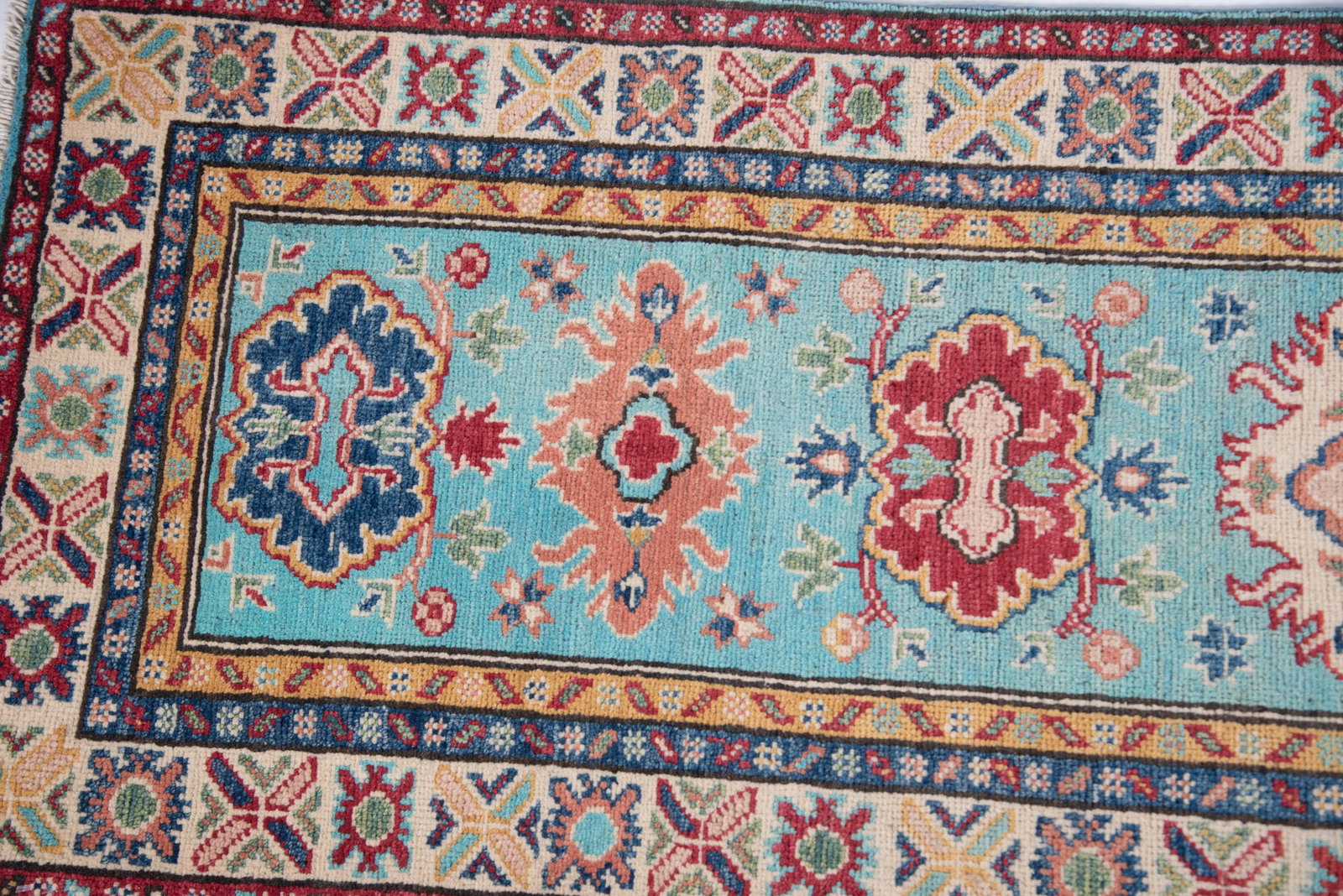 Handwoven Kazak Runner - 2