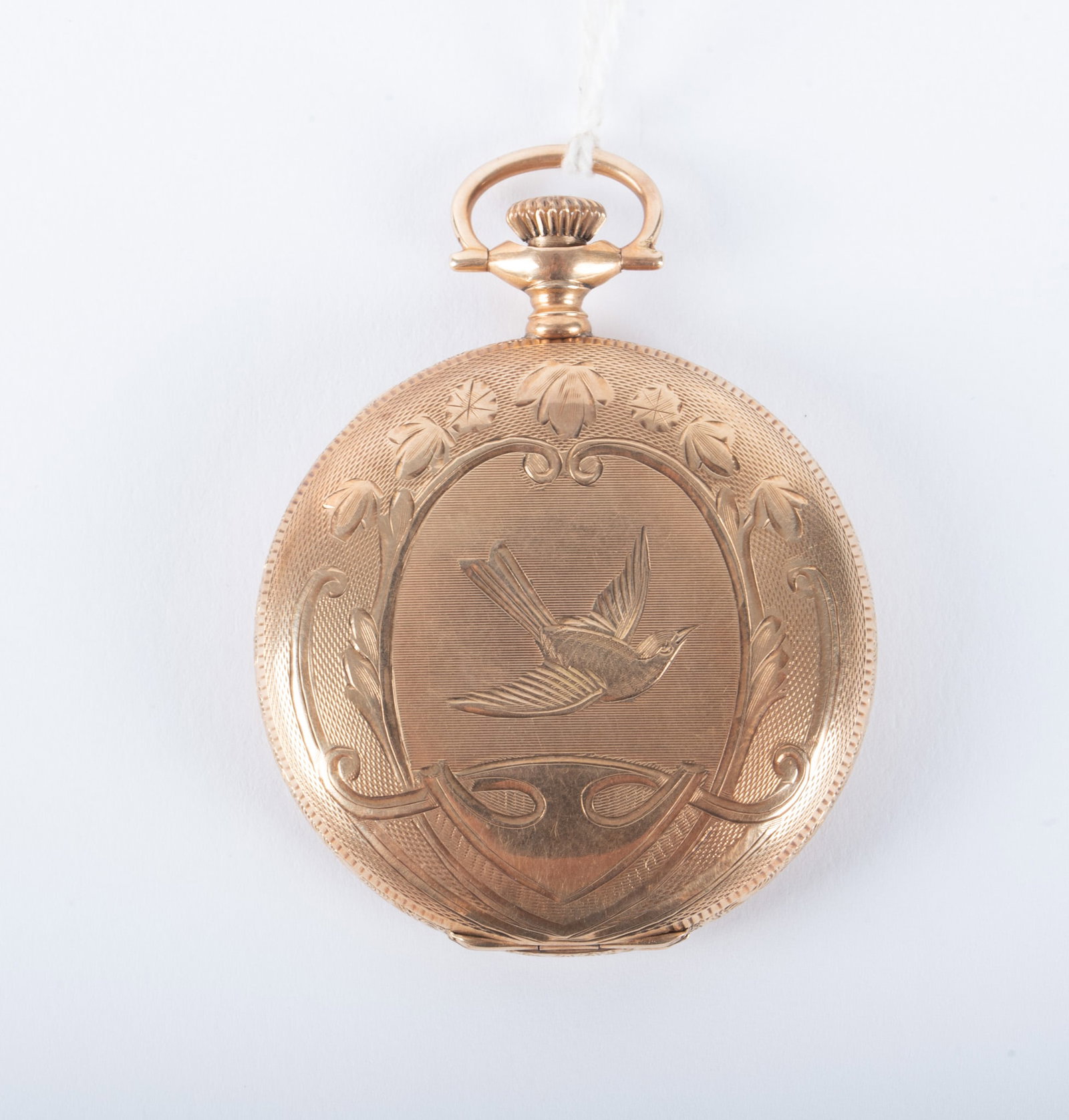 Illinois Watch Co. and Roy Watch Case Co Antique 14k Hunting Pocket Watch: Illinois Watch Co. and Roy Watch Case Co Antique 14k Hunting Pocket Watch Antique hunting watch with face and wind-up mechanism by Illinois Watch Co in an engraved 14k case by Roy Watch Case Co. 17 je