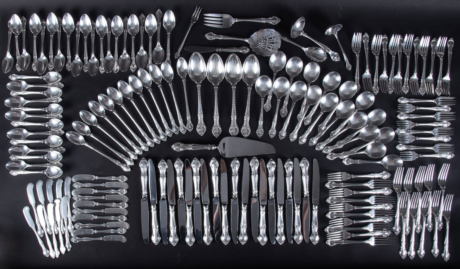 An Extensive Sterling Silver Flatware Service, English Gadroon by Gorham (1 of 6)