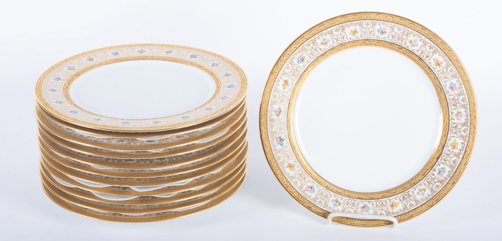 Twelve Limoges Porcelain Service Plates, Guerin & Co. (1 of 4)