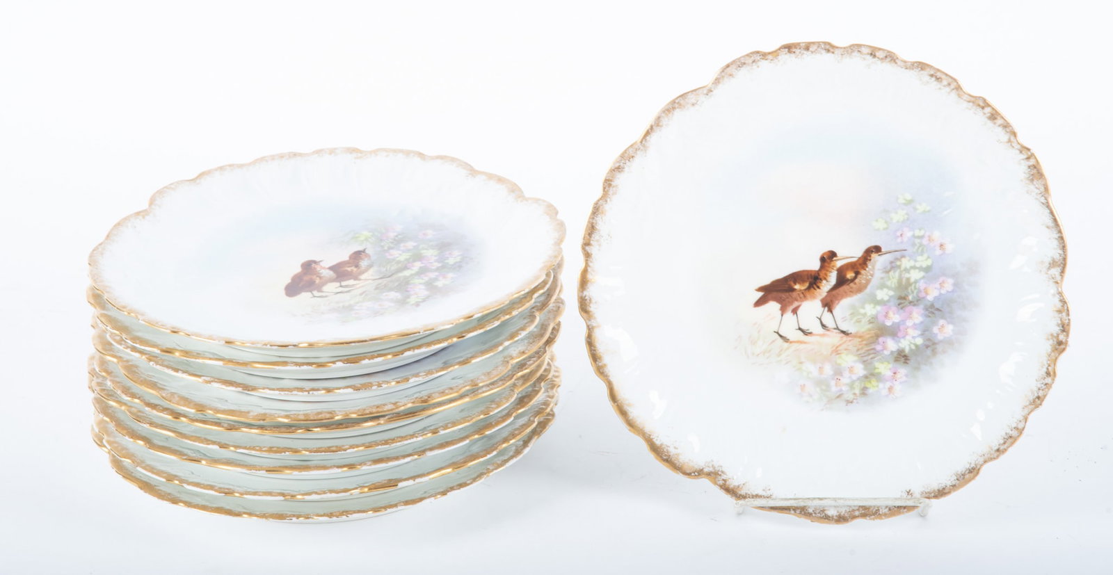 19th Century M. Redon Limoges Game Plates (1 of 3)
