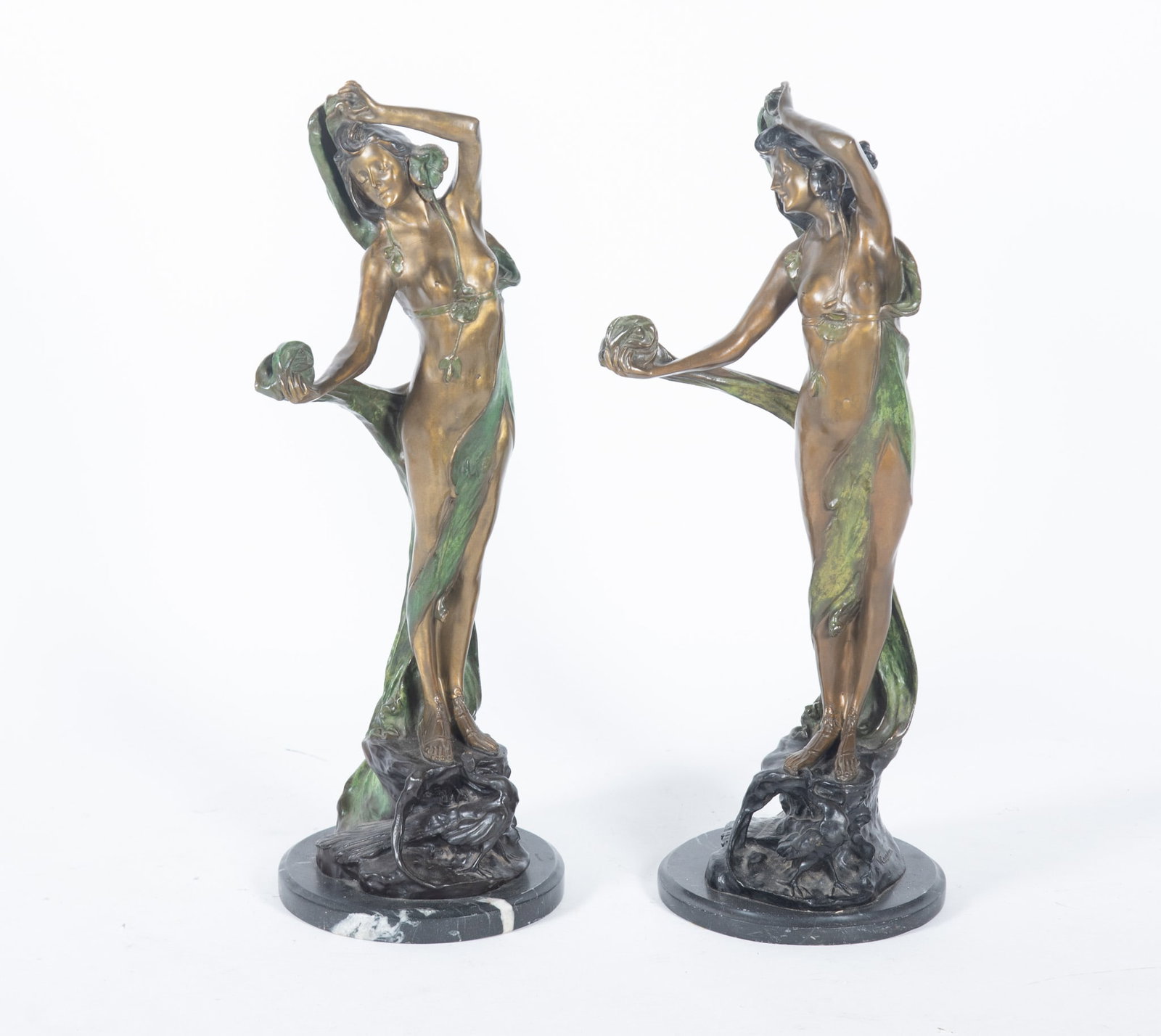 Pair of Art Nouveau Style Bronzes After Vittorio Caradossi (1 of 4)