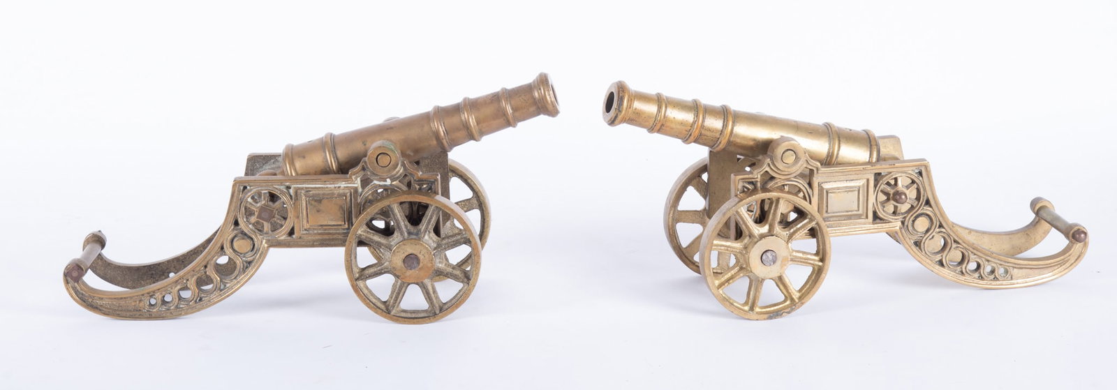 A Pair of Vintage Brass Cannons (1 of 4)