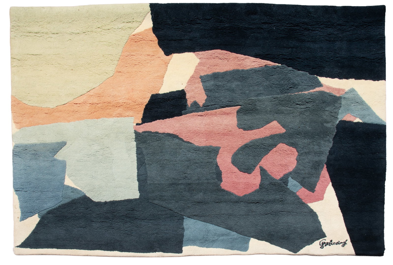 Robert Goodnough, American (1917-2010), Title Unknown, wool tapestry: Robert Goodnough American, (1917-2010) Title Unknown wool tapestry woven signature lower right, and copyright symbol with label verso 68 x 98 inches