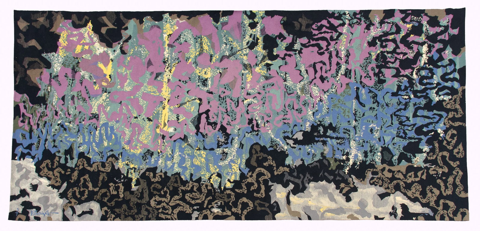 Mathieu Mategot, France (1910-2001), Daphnis, wool tapestry, ed. 1/6: Mathieu Mategot France, (1910-2001) Daphnis wool tapestry, ed. 1/6 signed and numbered with label: Tapisserie d'Aubusson, Pinton 59 x 118 inches