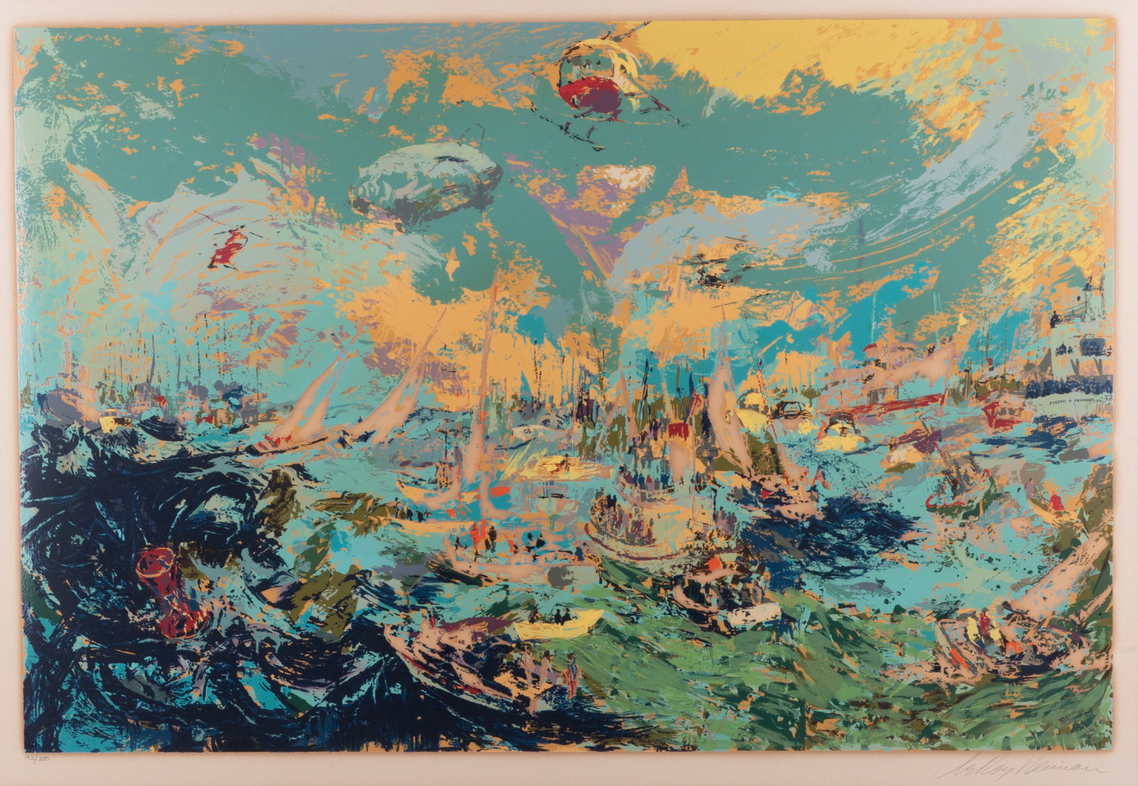 LeRoy Neiman, New York (1921-2012), Spectator's Fleet, America's Cup, 1978, serigraph on paper, ed. (1 of 5)