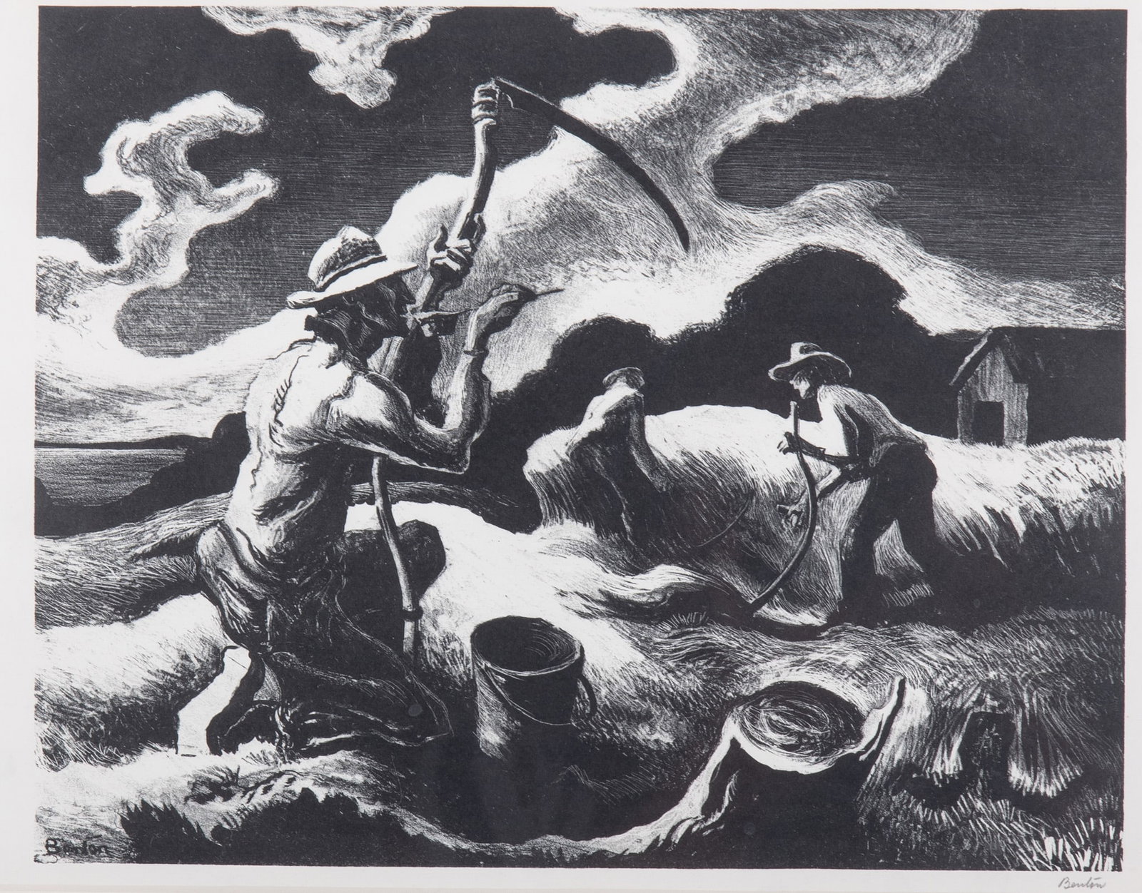 Thomas Hart Benton, Missouri (1889-1975), Island Hay, lithograph, from an edition of 250 (1 of 2)
