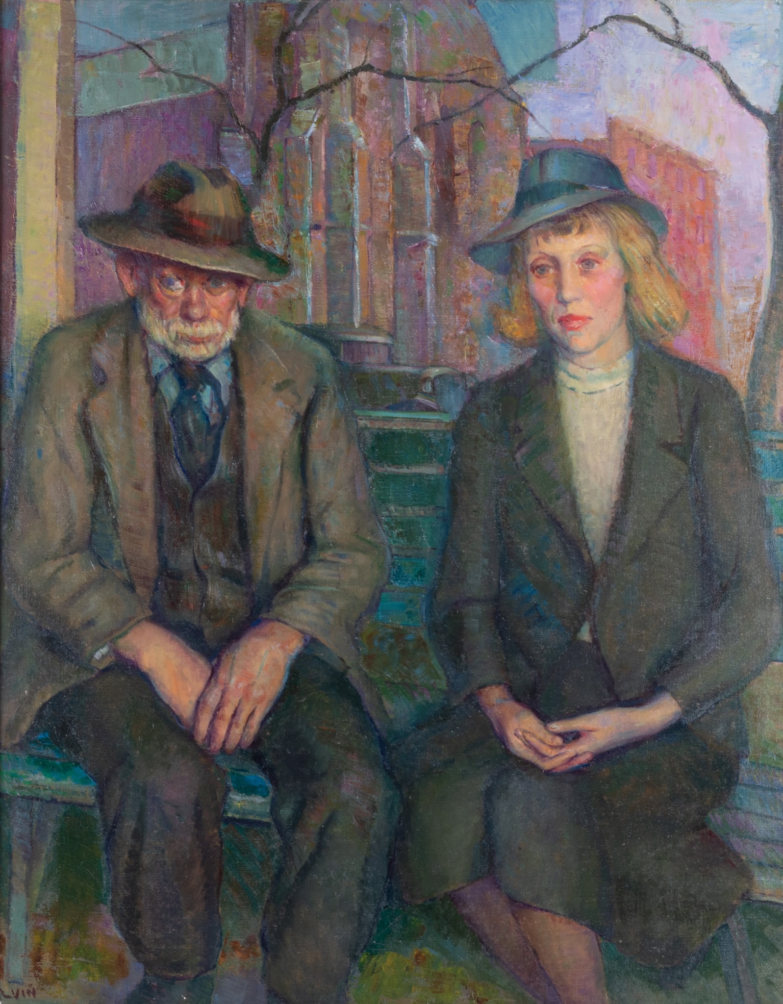 Alvin Metelman, (1896-1948), Thirteen and Locust, circa 1938, oil on canvas: Alvin Metelman (1896-1948) Thirteen and Locust, circa 1938 oil on canvas signed lower left, framed. Exhibited: The Annual Exhibition of Paintings and Sculpture by artists of St. Louis, October 30-Nove