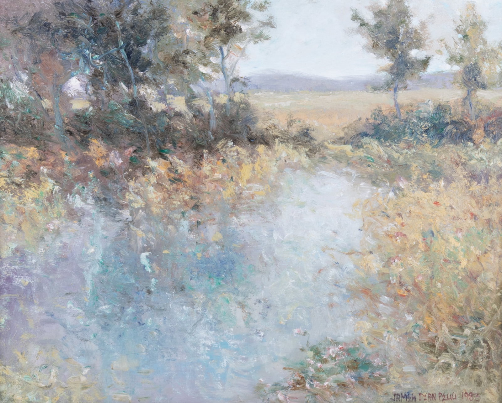 James Dean Pegg, Missouri (b. 1953), Impressionist Landscape, oil on board (1 of 5)