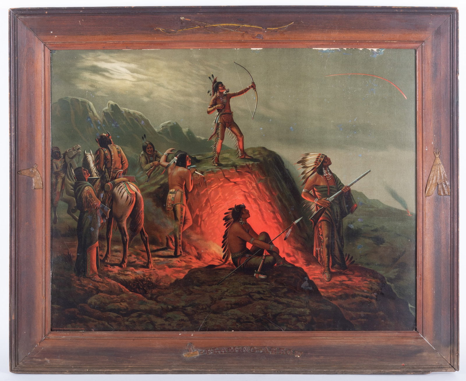 After A.D.M. Cooper, American (1856-1924), Flaming Arrow, Chromolithograph (1 of 4)
