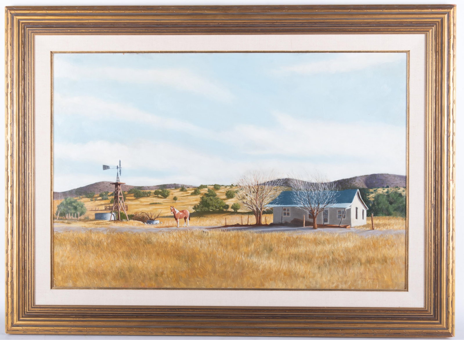 Larry Jernigan, New Mexico (20th-21st C), Lonesome, oil on board (1 of 4)