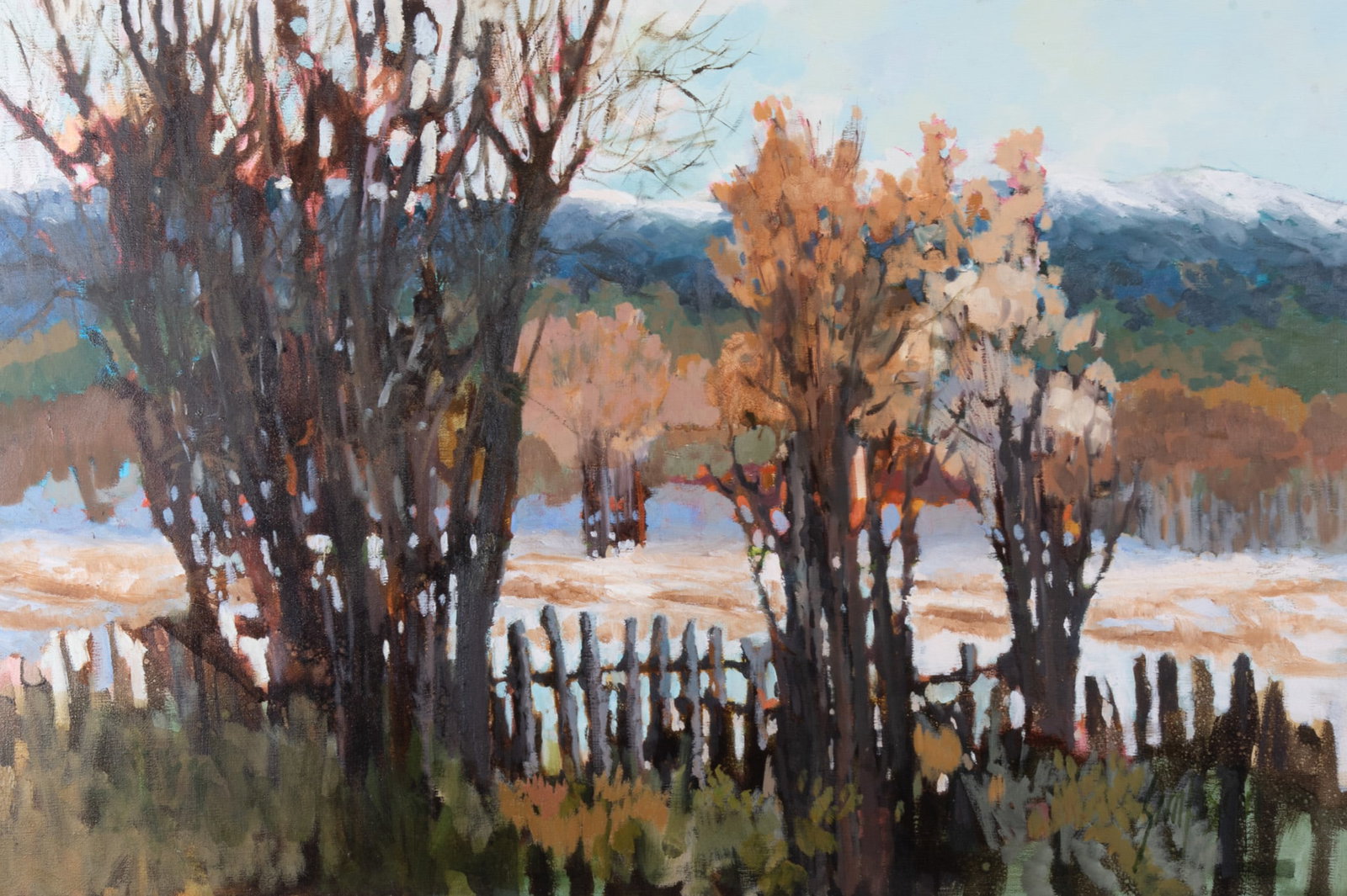 Simpson, 20th Century, Landscape with Distant Mountains, oil on canvas (1 of 4)