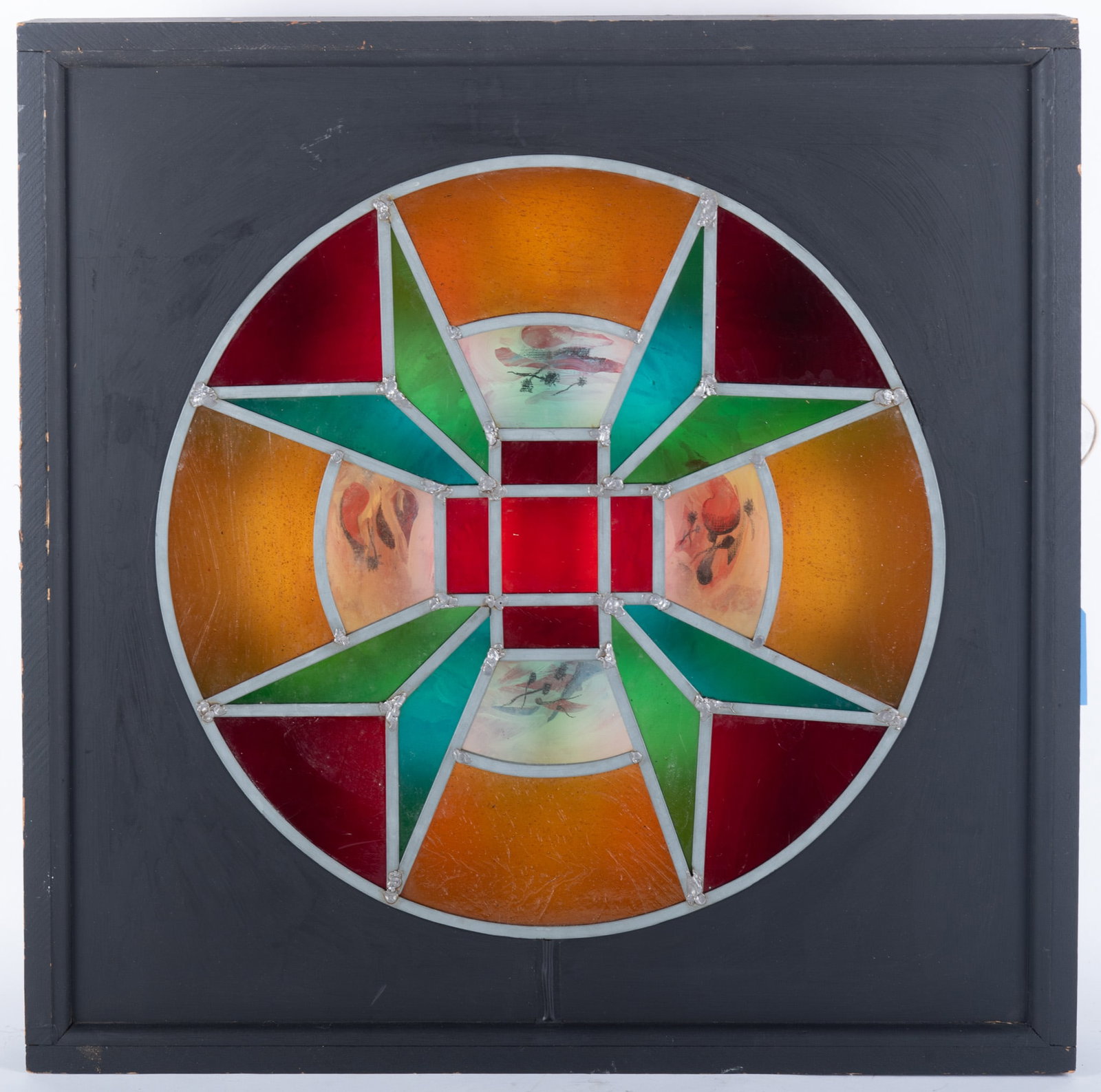 John Wehmer, Missouri (1927-2019), The Kaleidoscope, circa 1970s, stained glass illuminated panel (1 of 4)