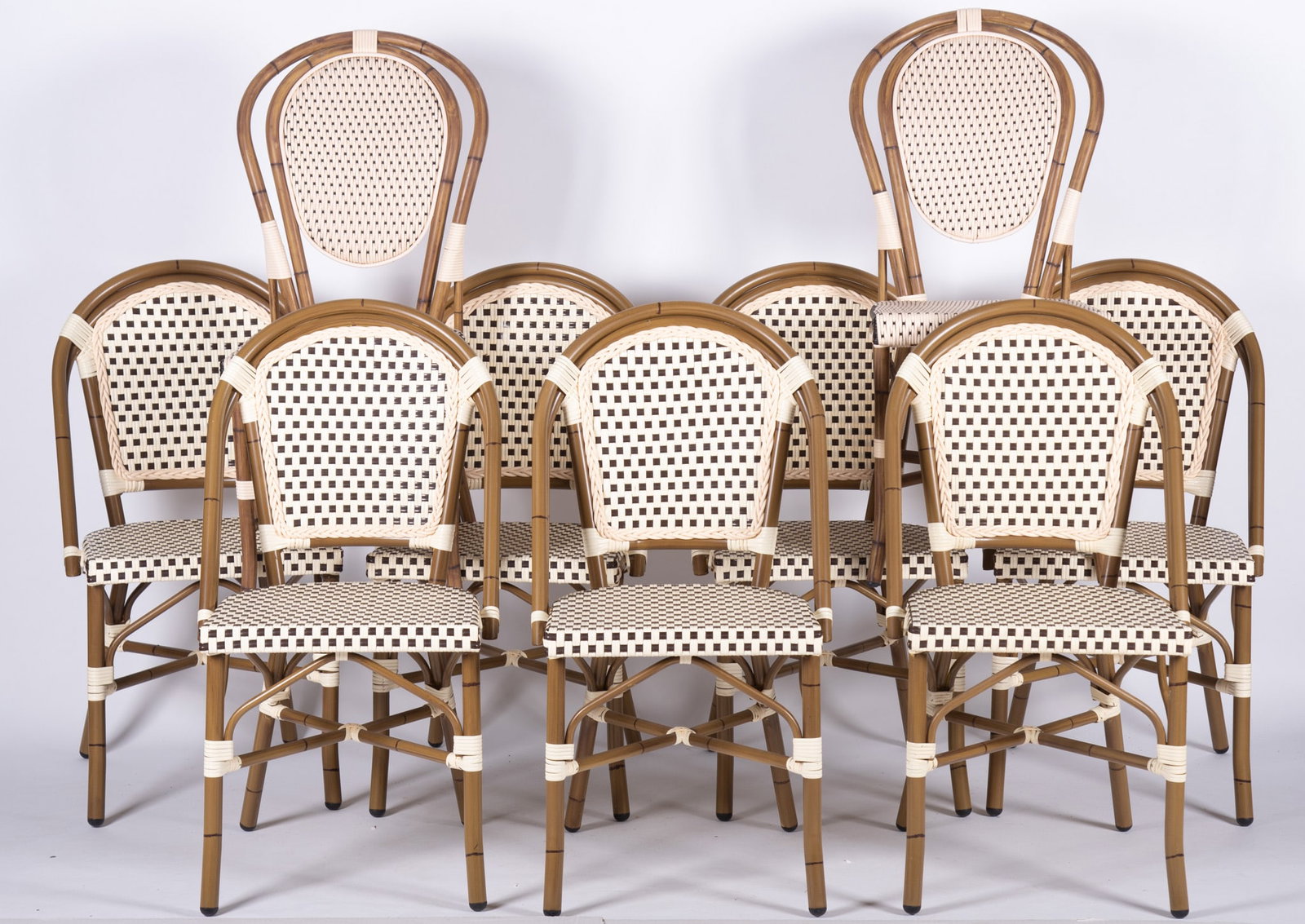 Set of Nine Parisian Bistro Side Chairs (1 of 5)