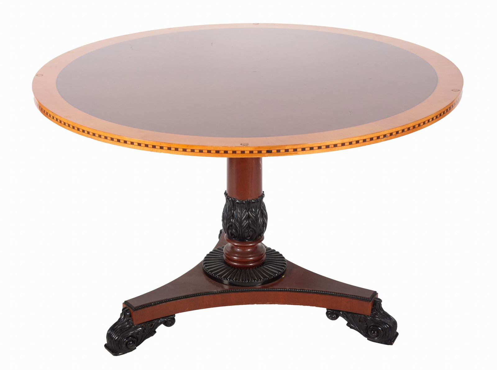 Twentieth Century Regency Design Circular Pedestal Table (1 of 4)