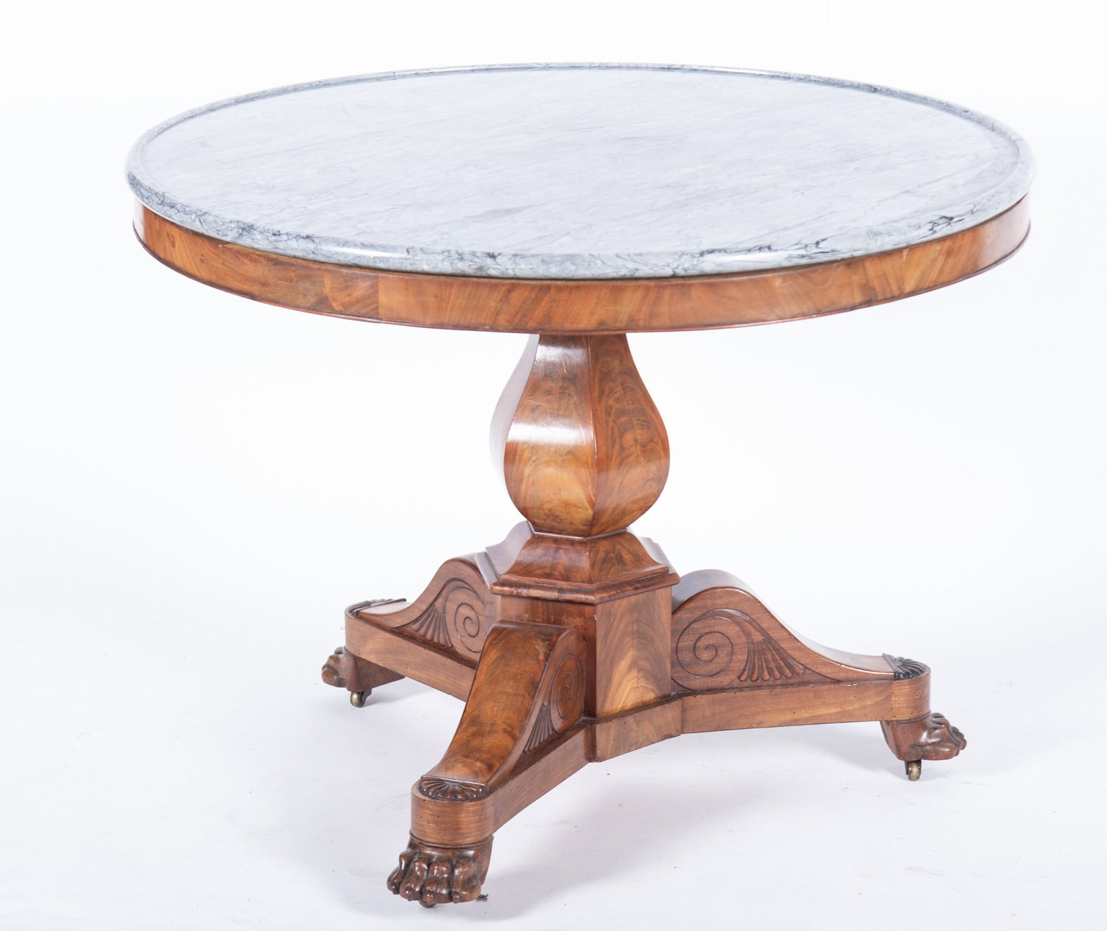 French Louis Philippe Style Marble Top Gueridon Table (1 of 3)