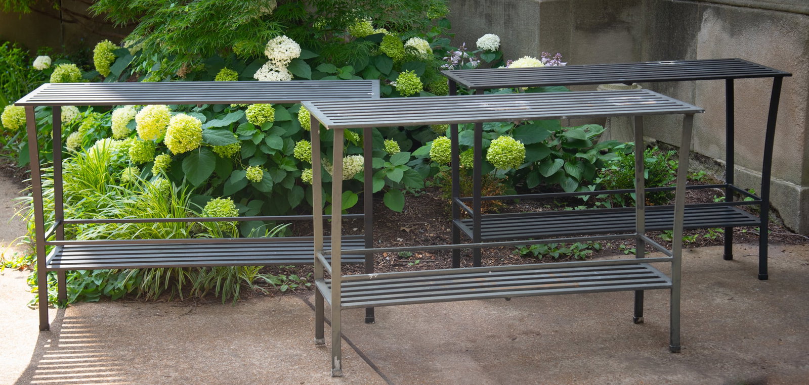 Three Restoration Hardware Outdoor Console Tables (1 of 2)