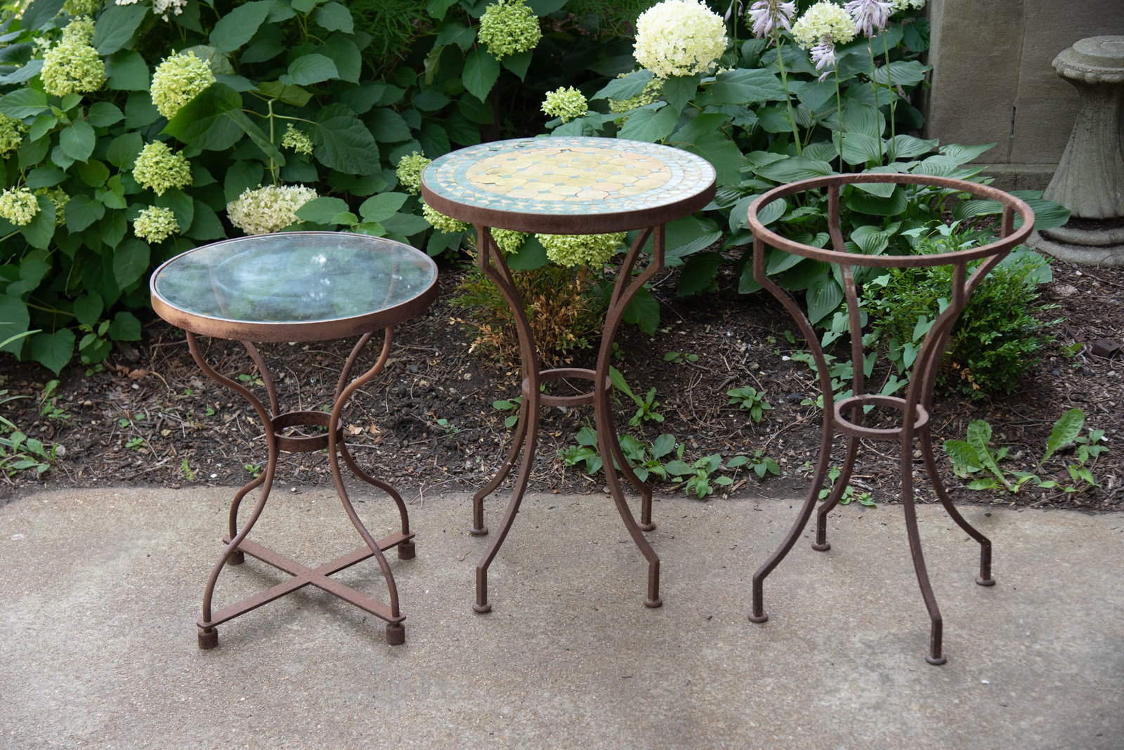 Three Wrought Iron Side Tables (1 of 3)
