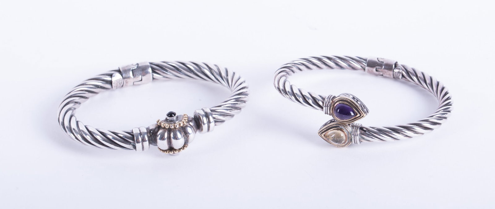 Sterling Silver Flli Menegatti Bracelet plus an Additional Coil Bracelet Bracelet: Sterling Silver Flli Menegatti Bracelet plus an Additional Coil Bracelet Bracelet Both bracelets are signed and marked 925 Italy. The additional bracelet is signed with a B in a circle. Both are hinge