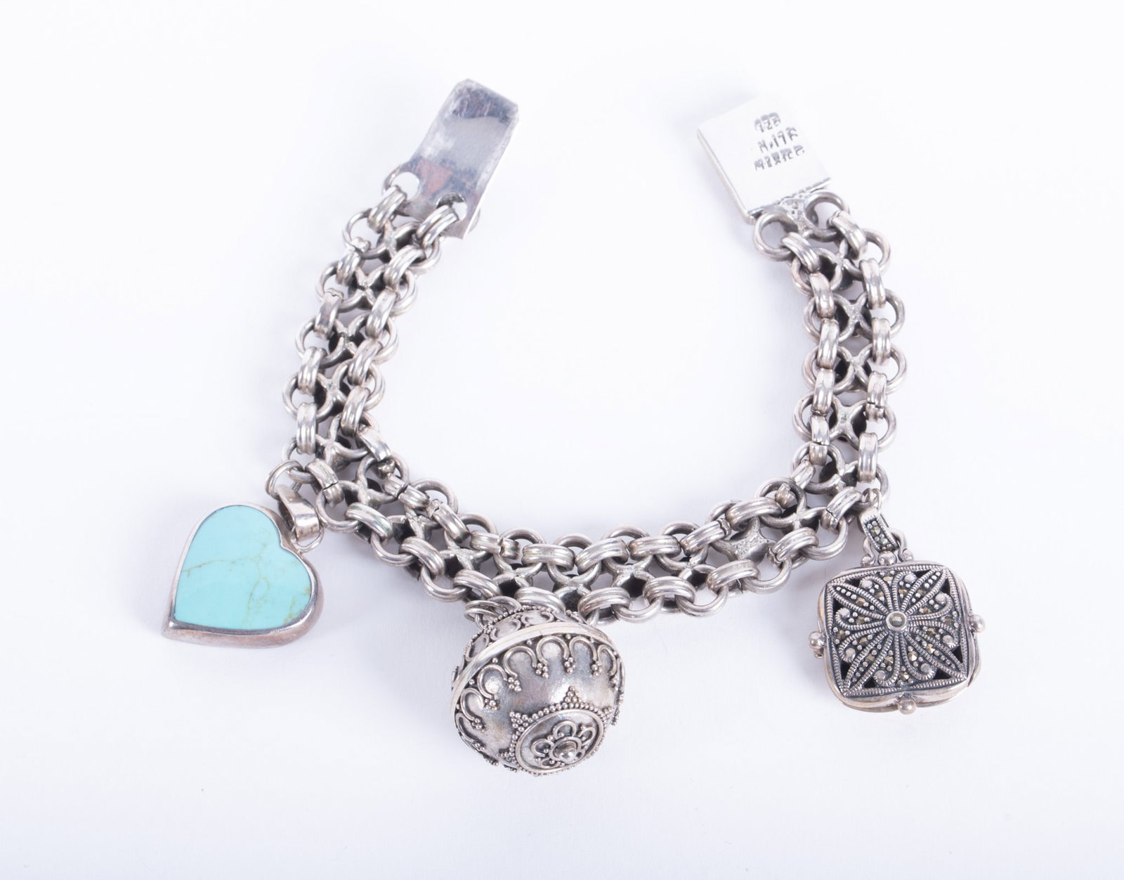 Vintage Sterling Silver Charm Bracelet (1 of 2)