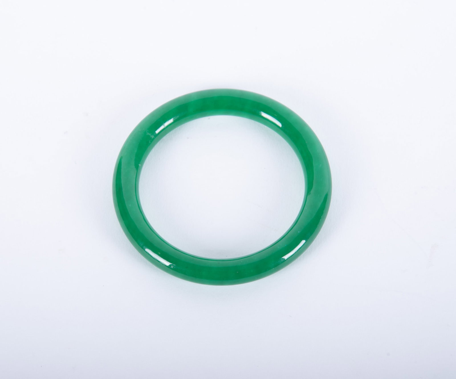 Chinese Apple Jade Bangle - 2