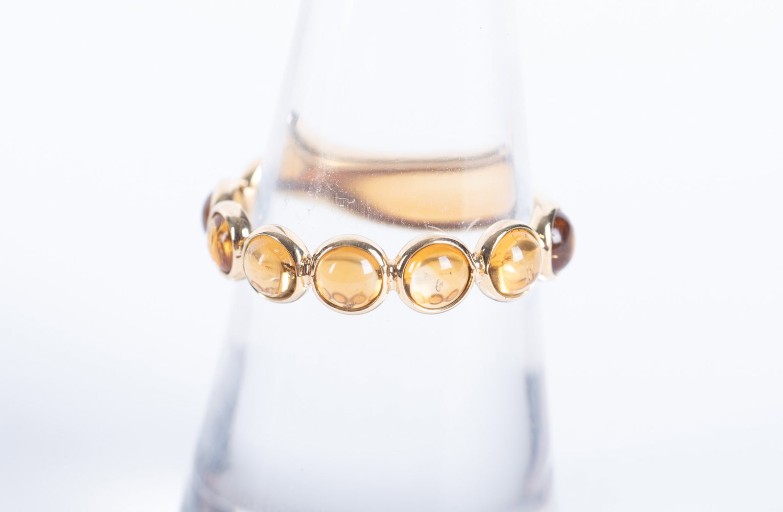 18K Gold Natural Citrine Band Ring: 18K Gold Natural Citrine Band Ring total weight 8.57 carats, citrine weight 3.17 carats. Size 6.50