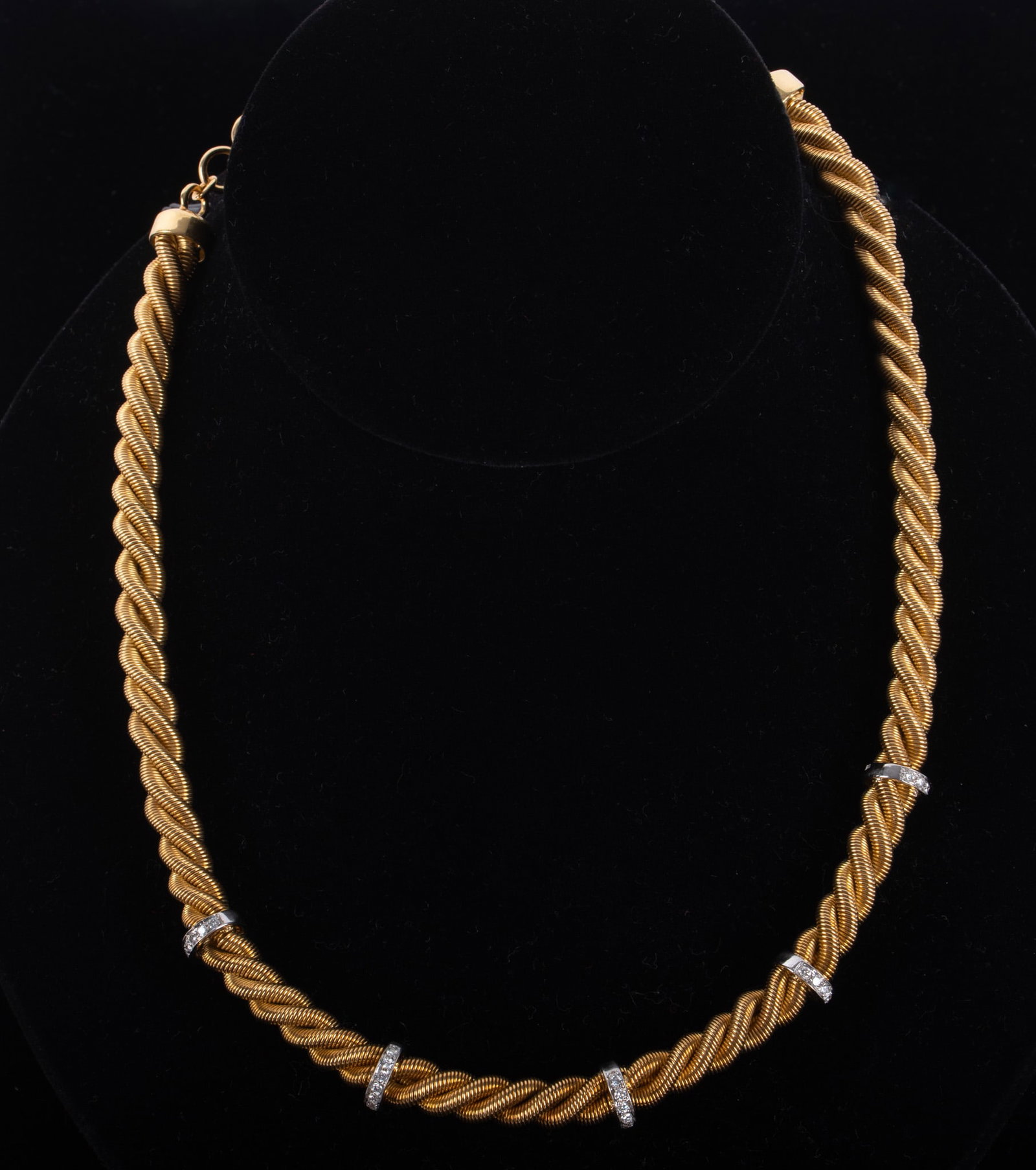 18K Yellow Gold Diamond Necklace (1 of 4)