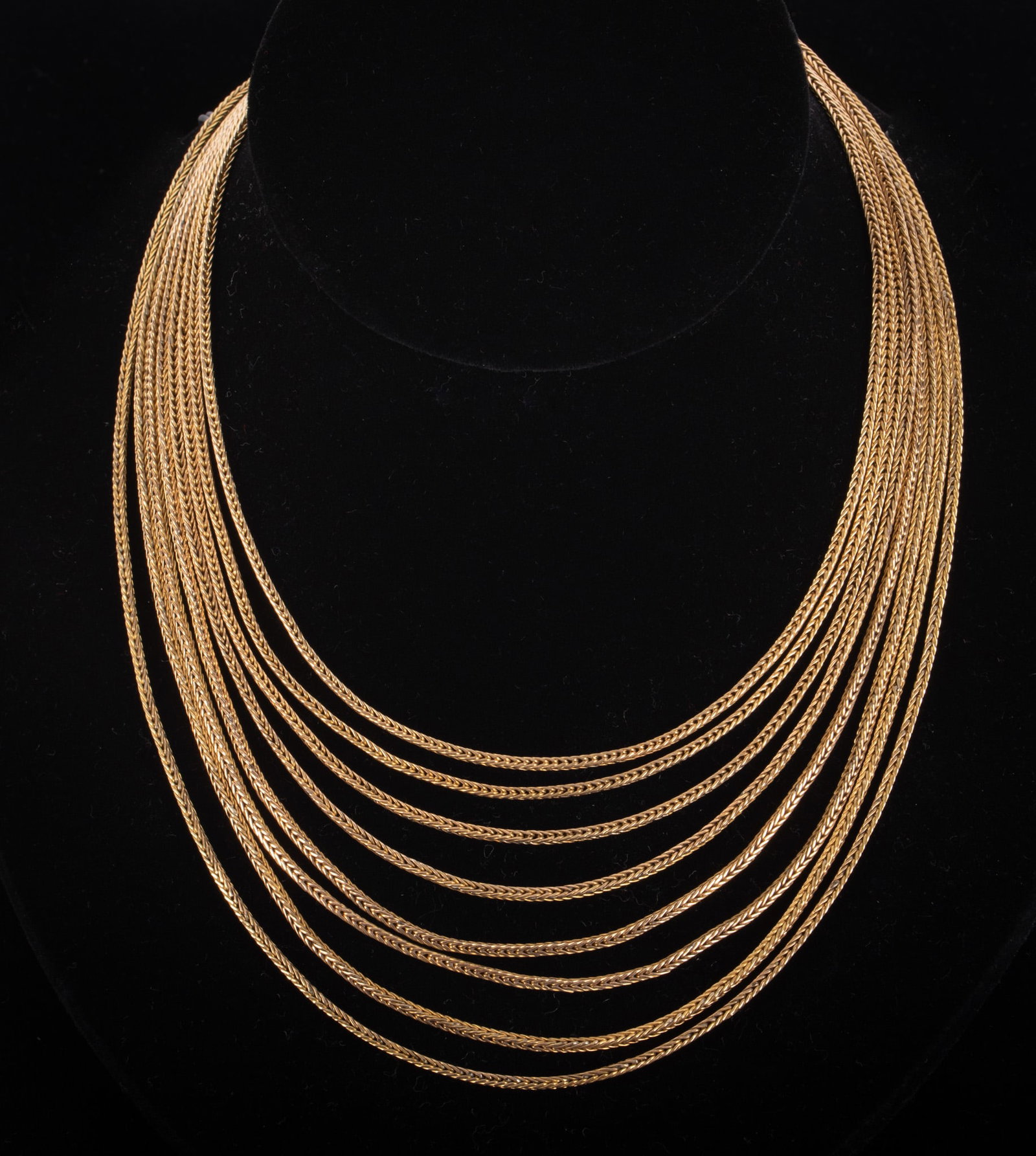 18K Graduated Multi Chain Necklace (1 of 5)