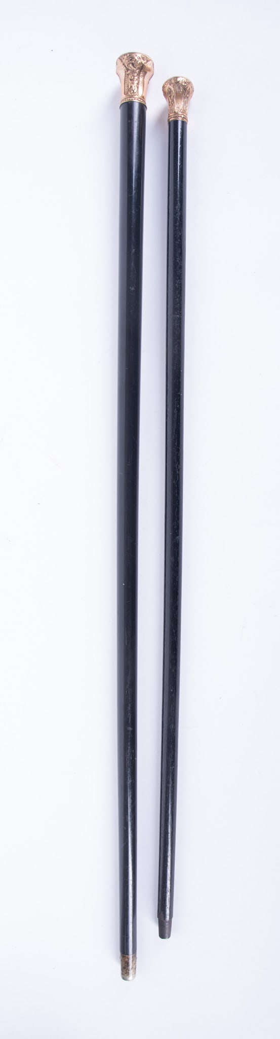Two Antique Gold Filled Handle Walking Canes (1 of 3)