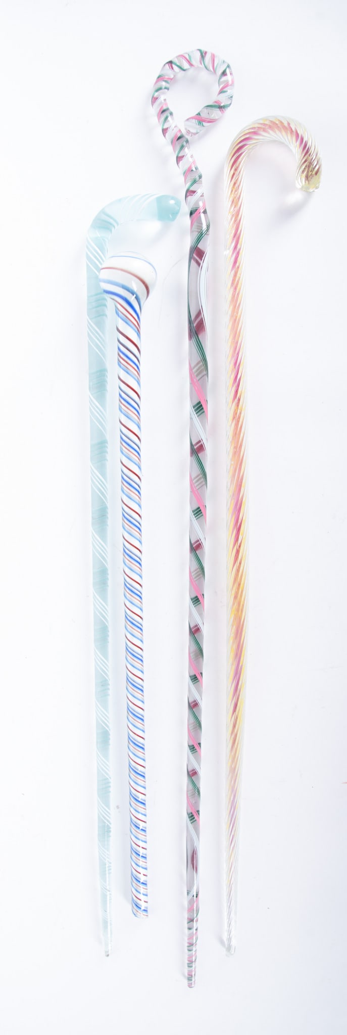 Four Blown-Glass Parade Walking Canes (1 of 3)