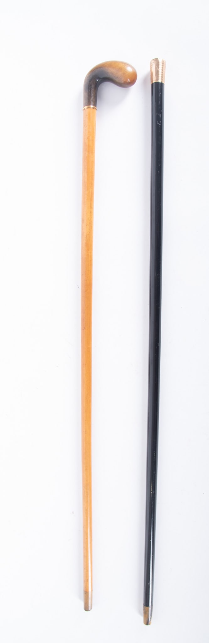 Two 14k Gold Mounted Walking Canes (1 of 2)