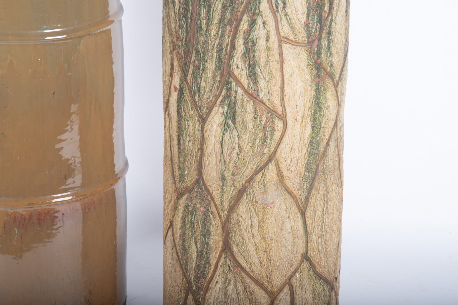 Two Glazed Earthenware Umbrella or Cane Holders - 3