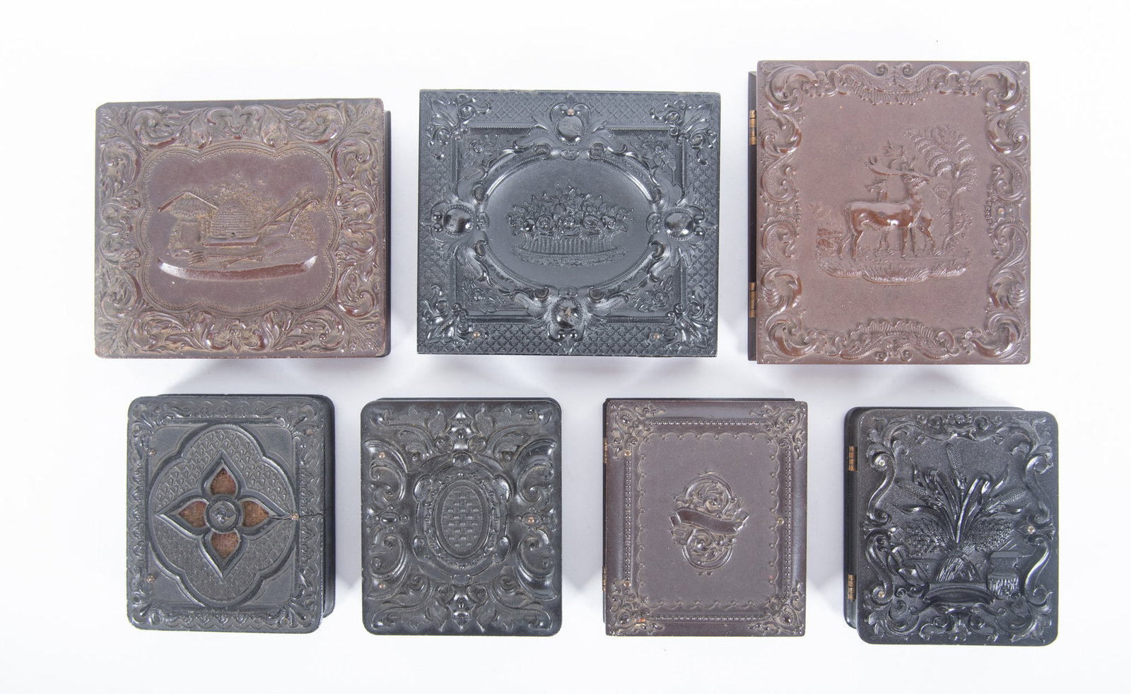 A Grouping of Sixth Plate and Ninth Plate Union Cases (Seven Total) (1 of 5)
